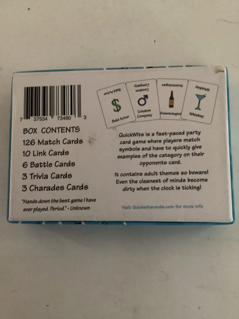 2 Party Card Games: QuickWits and Soundiculous new in packages